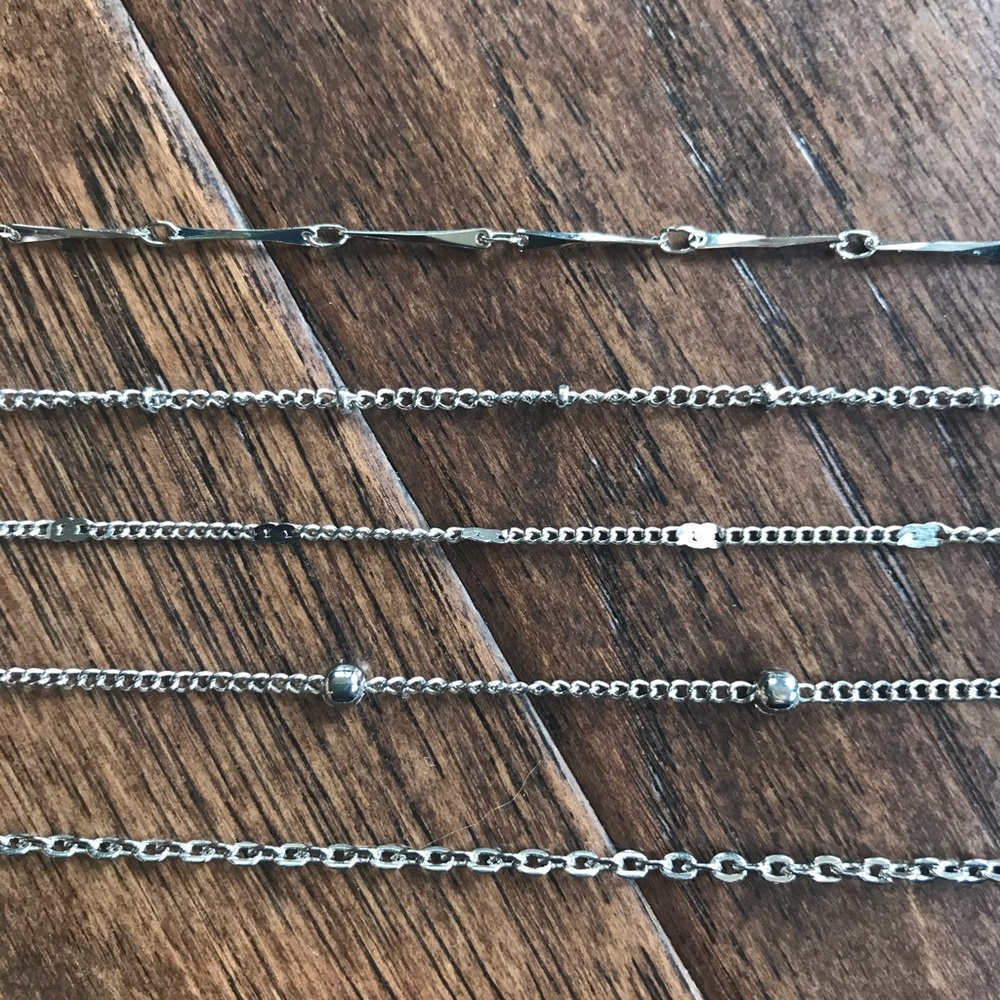 Bundle of 5 silver bracelets